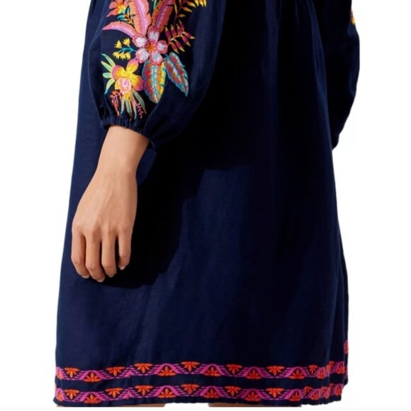 Tommy Bahama Navy Dress with Red Embroidery - Picture 6 of 8